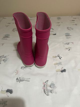 Botas de agua niña Tribord rosa T.26/27