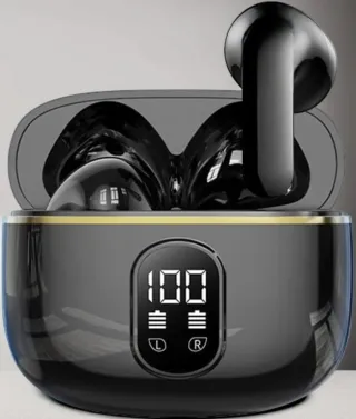 Cascos Bluetooth Negros y Dorados