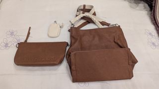 Bolso Desigual Marrón y Beige