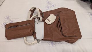 Bolso Desigual Marrón y Beige