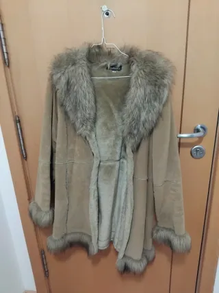 Chaqueta de ante con pelo