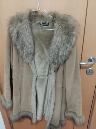 Chaqueta de ante con pelo