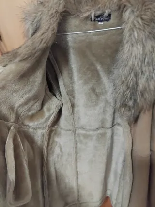 Chaqueta de ante con pelo