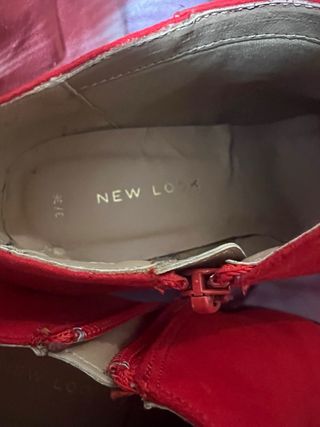 Botines Rojos Tacón Aguja