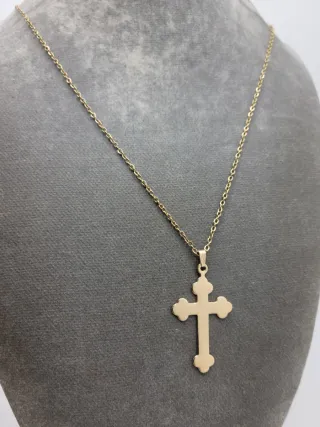 Collar Cruz Goldfield 14/20 Chapado Oro 18K