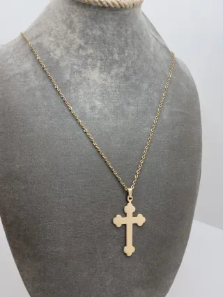 Collar Cruz Goldfield 14/20 Chapado Oro 18K