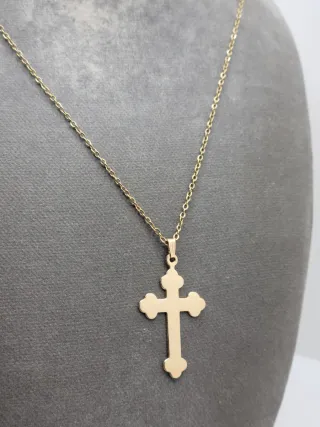 Collar Cruz Goldfield 14/20 Chapado Oro 18K