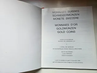 Catálogo Subasta Monedas Suizas y Monedas de Oro