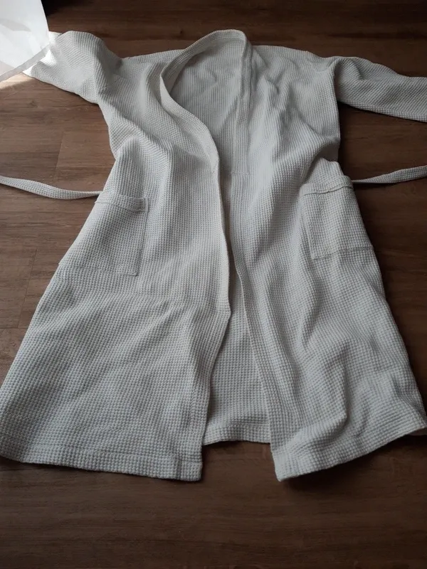 Albornoz blanco nido de abeja