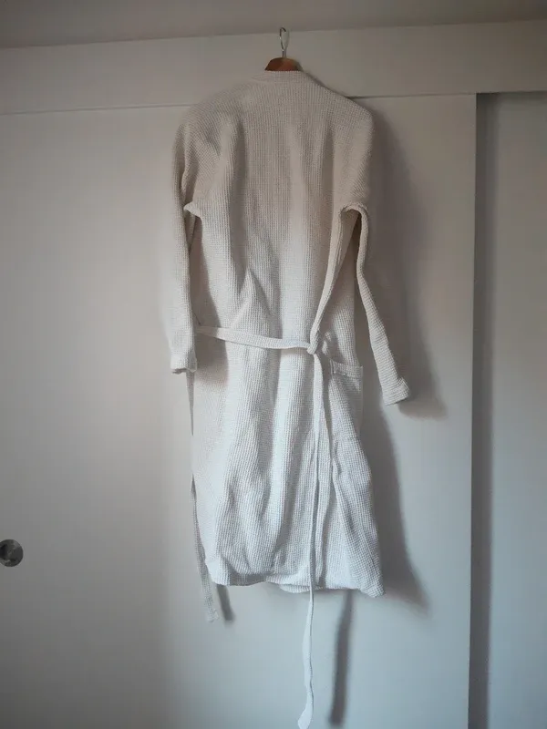 Albornoz blanco nido de abeja