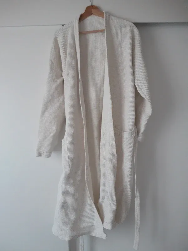 Albornoz blanco nido de abeja