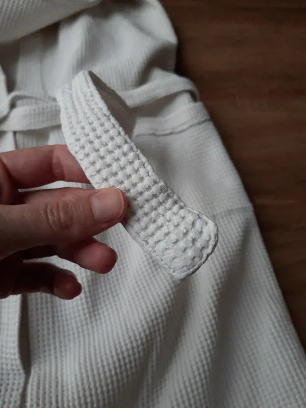 Albornoz blanco nido de abeja