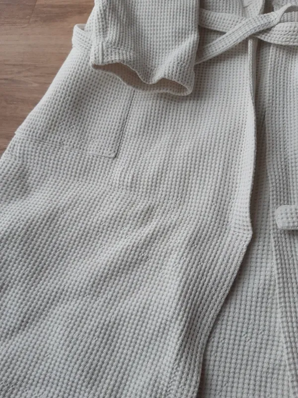 Albornoz blanco nido de abeja