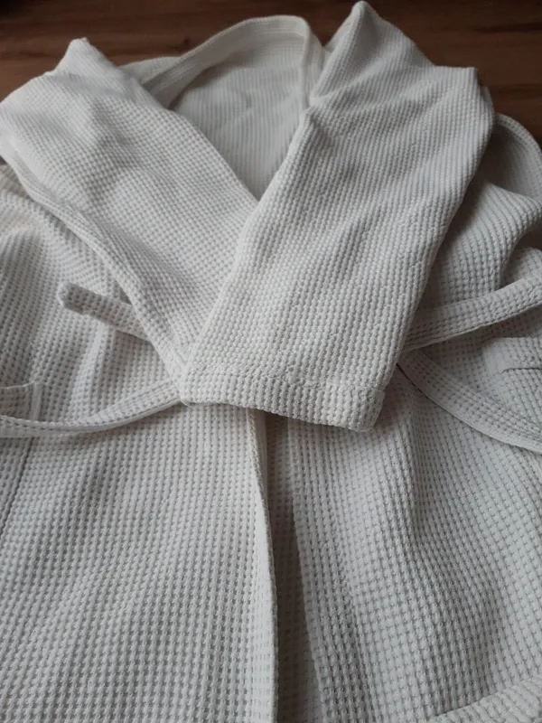 Albornoz blanco nido de abeja