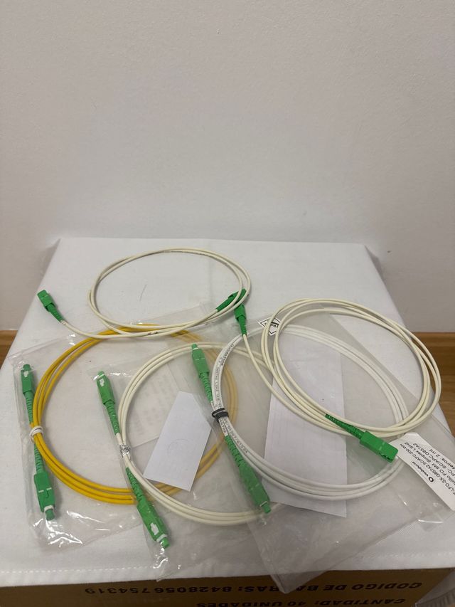 Lote 5 Cables Fibra Óptica SC/APC - SC/APC