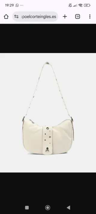 Bolso Scalpers tachuelas beige.