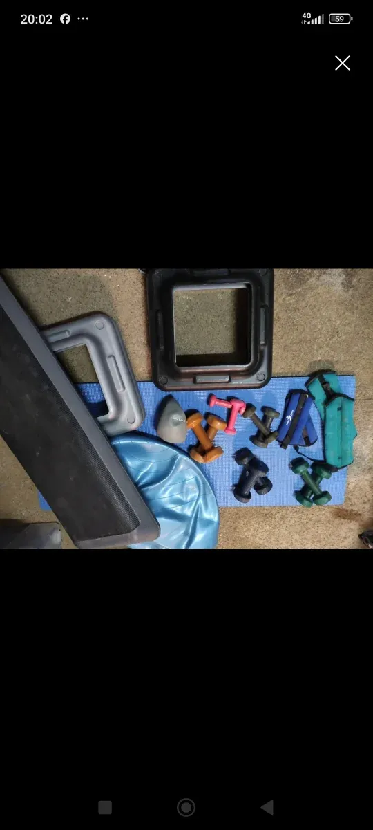 Set Gimnasio: Step, Mancuernas y Balón