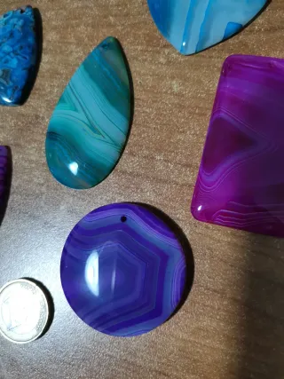Lotto 7 Ciondoli Colorati in pasta di vetro nuovi
