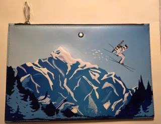 Bolsa Montblanc Ski Jumper Cuero Azul