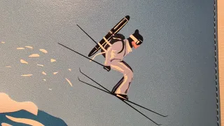 Bolsa Montblanc Ski Jumper Cuero Azul