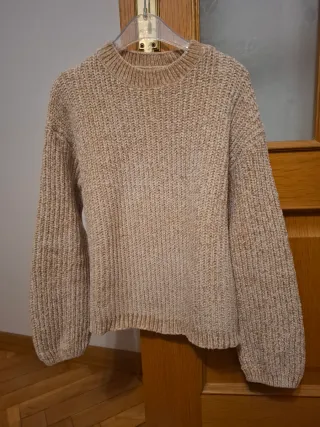 Jersey beige de punto