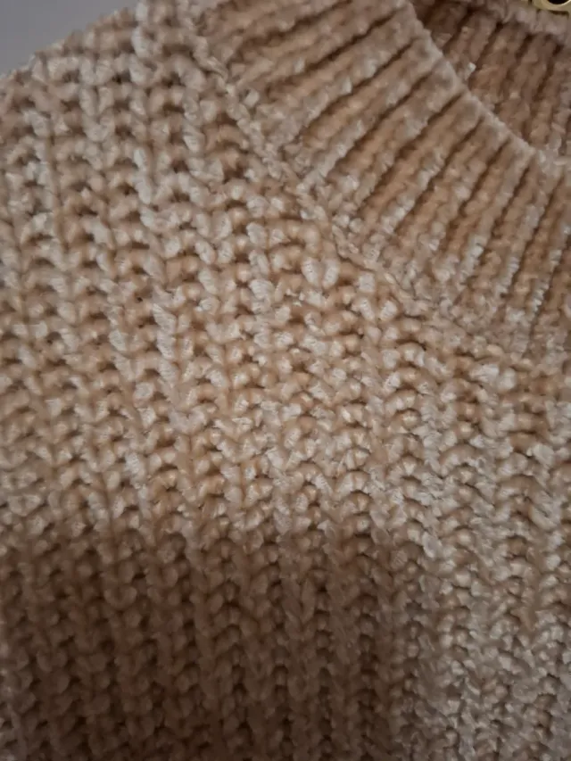 Jersey beige de punto