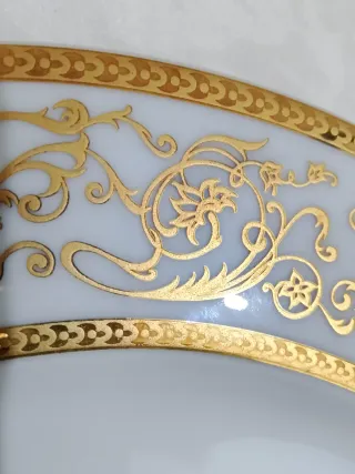 Piatto dolce di Limoges con foglia oro!!