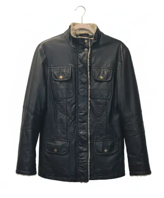 Chaqueta Negra Piel Sintética