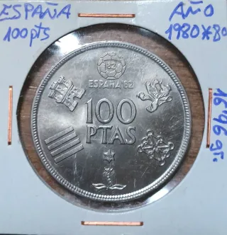 Moneda España 100 PTAS 1980 Mundial 82