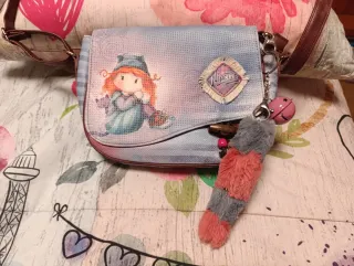 Bolso bandolera niña azul y rosa Ninette