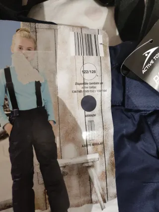 Pantalón de esquí azul con tirantes