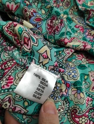 Vestido de seda estampado