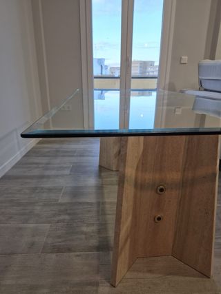 Tavolo da Pranzo in Cristallo Bisellato 10mm