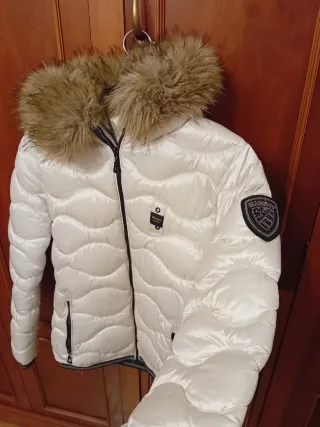 Cazadora acolchada beige talla S