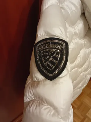 Cazadora acolchada beige talla S