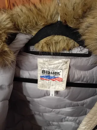 Cazadora acolchada beige talla S