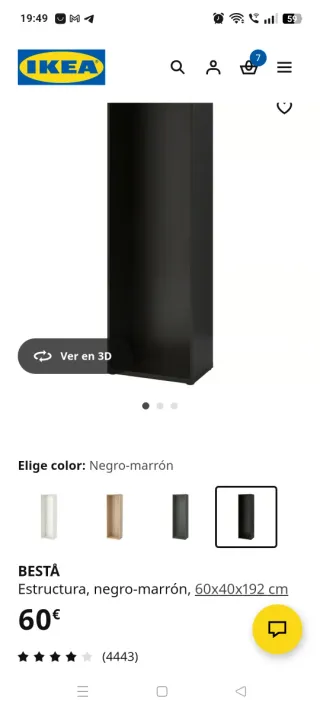 Estructura BESTÅ IKEA Negro-marrón