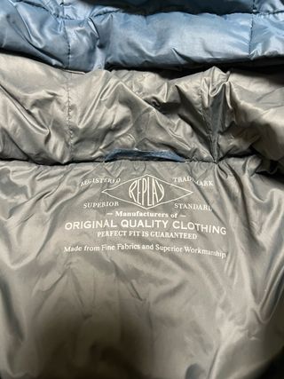 Abrigo acolchado Replay azul y verde