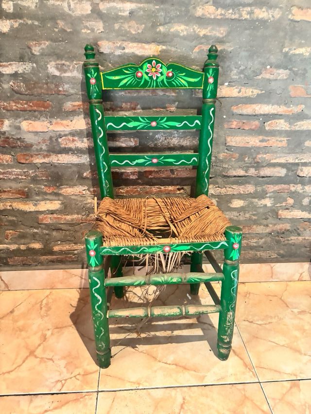 Sedia Sevillana dipinta a mano
