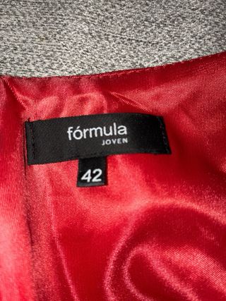 Vestido Fórmula Joven Rojo Talla 42