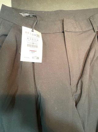 Pantalón bermuda Zara T.40 pinzas marrón