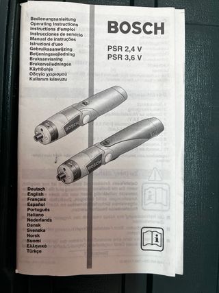Atornillador Bosch PSR 3,6V con maletín