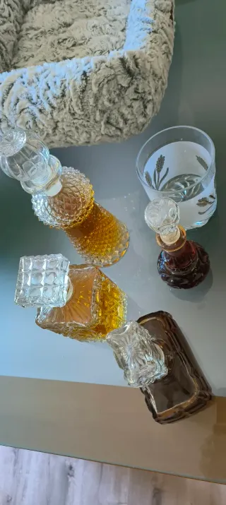 Conjunto Garrafas Licor Bar Vidro