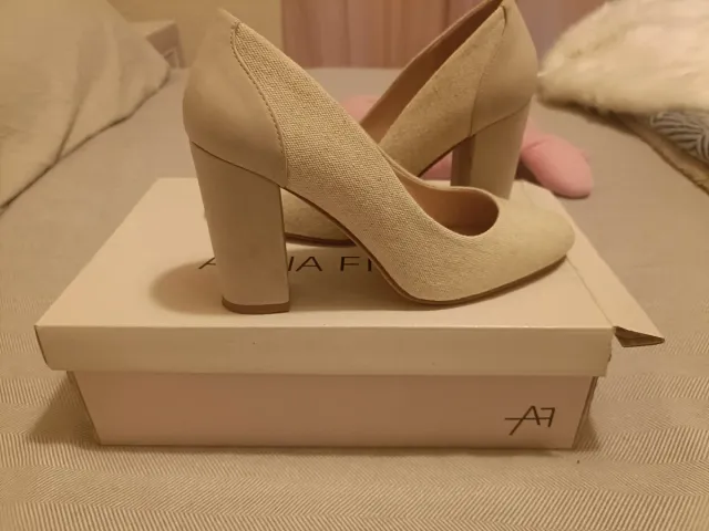Zapatos de tacón Anna Field beige y blanco 38 y 39