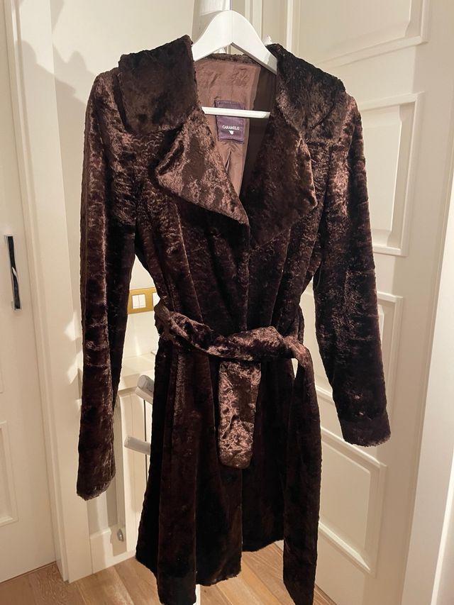 Abrigo Caramelo marrón astracán