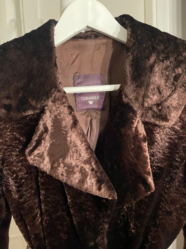 Abrigo Caramelo marrón astracán