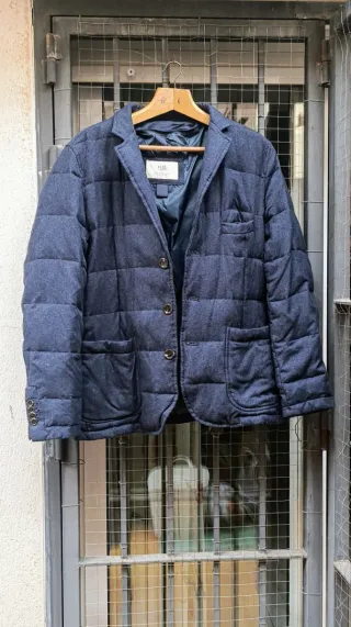 Chaqueta acolchada mango plumas