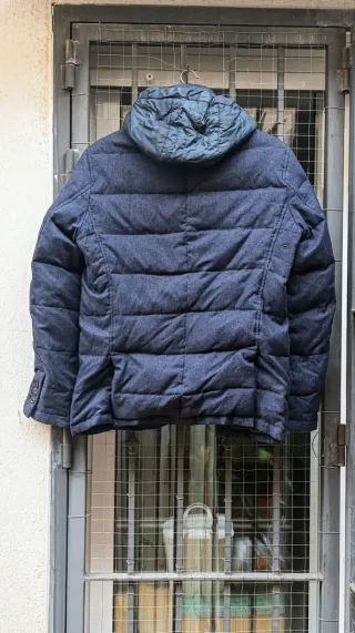 Chaqueta acolchada mango plumas