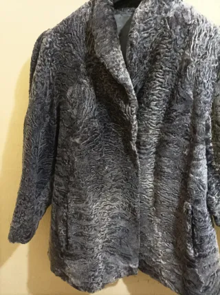 Chaquetón Astrakán Gris