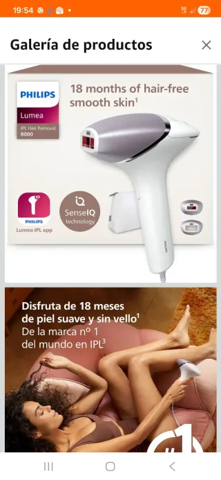 Philips Lumea IPL Serie 8000 Depiladora láser